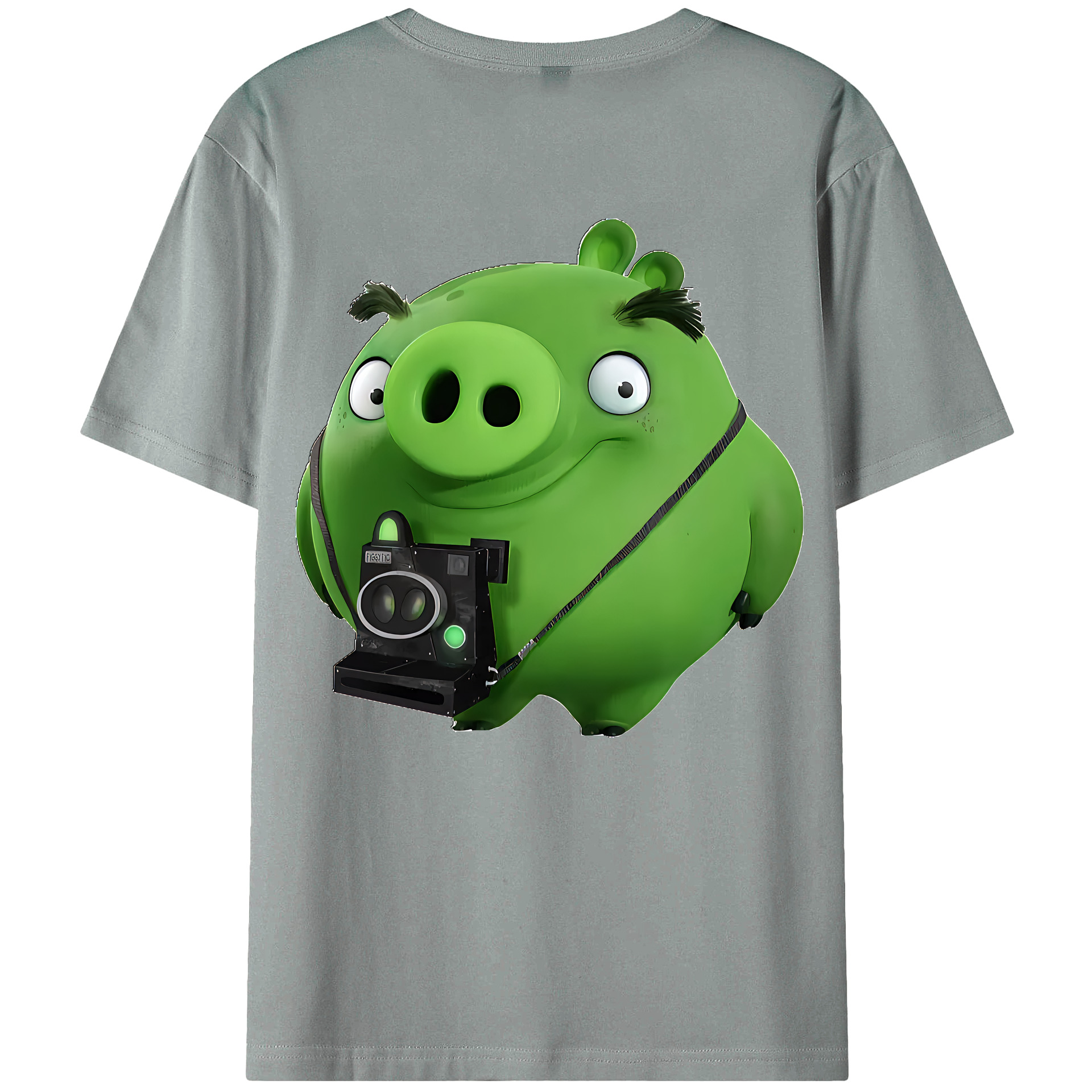 （画像用） Angry Birds アングリーバード 綿100％ メンズ半袖Tシャツ（バックプリント） 通気性